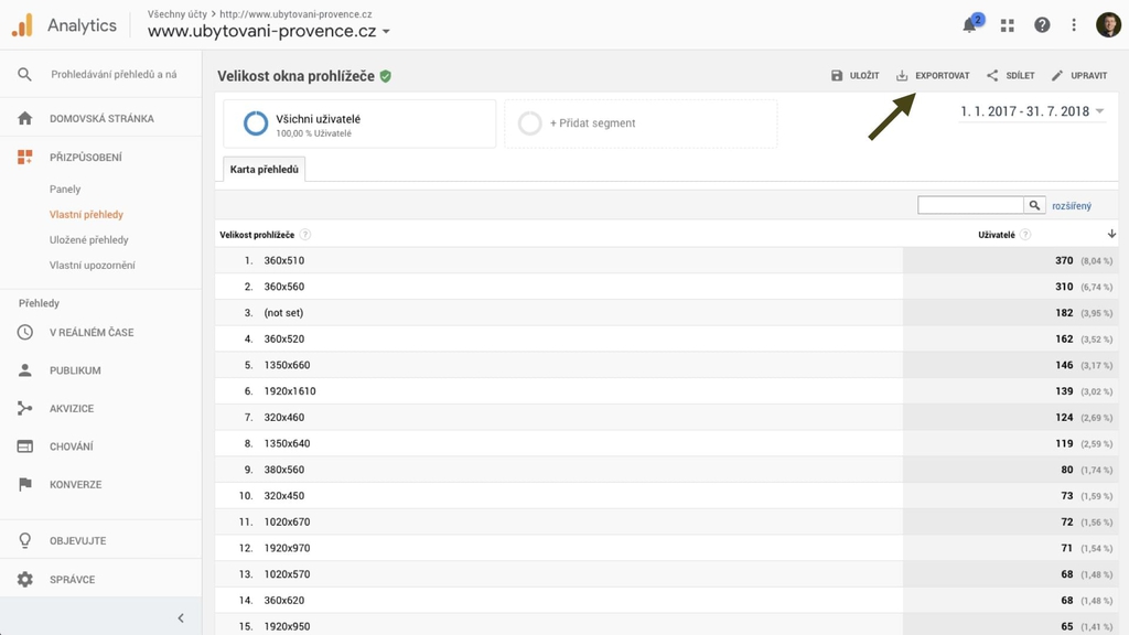 Krok 2: Vložení do Google tabulky
